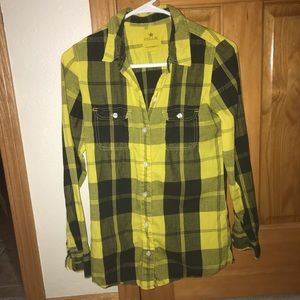 Yellow plaid shirt